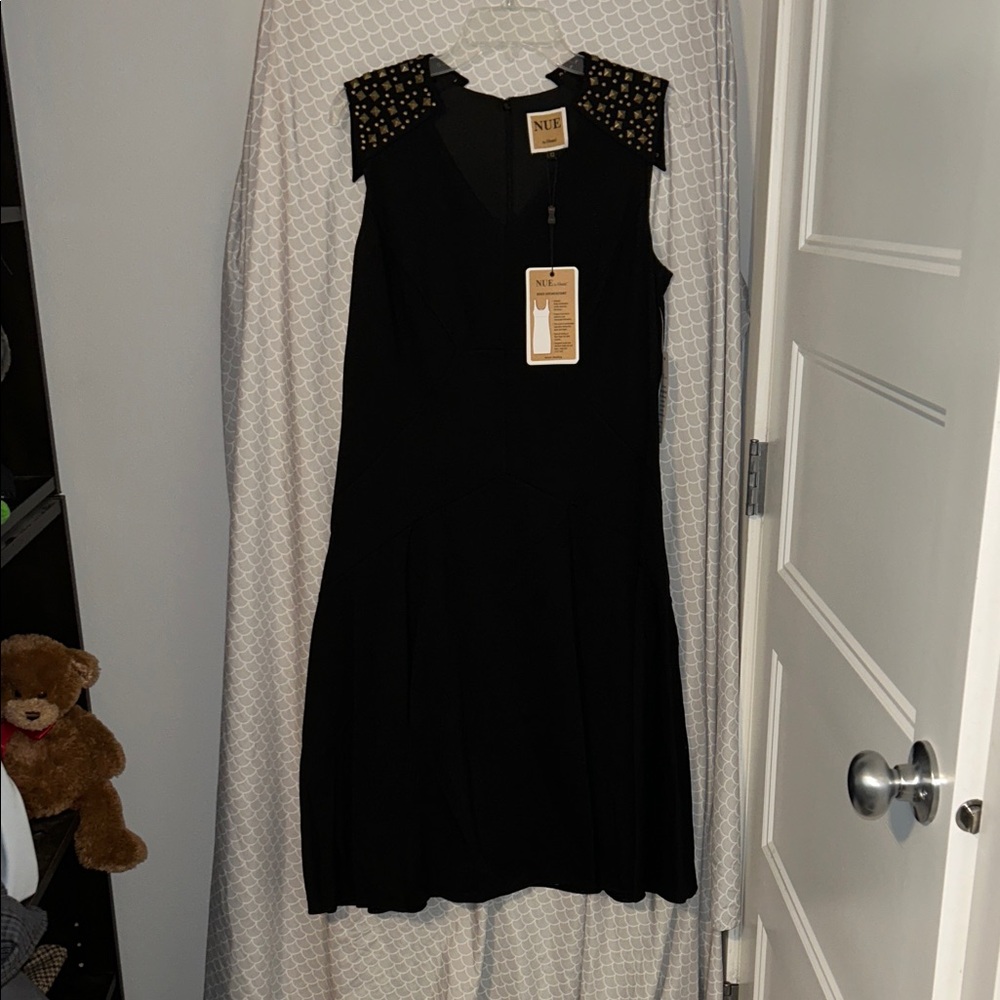 NUE by Shani Studded A-Line Shaper Dress